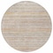 Homeroots 8' Terra Cotta Round Striped Washable Indoor Outdoor Area Rug 607988 - alternate 3