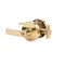 Trans Atlantic Co. LSV Saturn Standard Duty Bright Brass Grade 2 Commercial Cylindrical Entry Door Handle with Lock DL-LSV53-US3 - alternate 1
