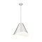 Z-Lite Aria 1 Light Pendant, Brushed Nickel/Brushed Nickel & Inner White, 18 In W x 16 In H 1952P18-BN - alternate 3