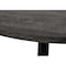 Homeroots 47" Gray And Black Rounded Metal Three Leg Base Dining Table 376477 - alternate 4