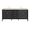 James Martin Vanities Myrrin 72" Vanity, Carbon Oak, w/ 3 CM Tajnar Eclos Top 485-V72-CBO-3TJR - alternate 1