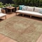 Homeroots 9' X 12' Rust And Beige Medallion Washable Indoor Outdoor Area Rug 616476 - alternate 1