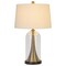 Homeroots 29" Clear Metal Table Lamp With White Empire Shade 524714 - alternate 4