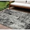 Homeroots 8' X 10' Black And Gray Abstract Washable Indoor Outdoor Area Rug 597935 - alternate 1