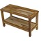 Homeroots Rectangular Teak Shower Bench With Shelf In Natural Finish 376698 - alternate 3