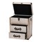 Baxton Studio Agatha Vintage Coffee Canvas 2-Drawer Storage Trunk 252-13964-ZORO - alternate 2