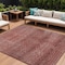 Homeroots 9' X 12' Pink And Ivory Geometric Washable Indoor Outdoor Area Rug 630511 - alternate 1