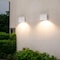 J&H Led 5.5 in. 1-Light White Square LED Outdoor Wall Light Lantern Sconce with Selectable CCT JH-SCOGW-52A - alternate 3