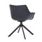 Leisuremod Markley Swivel Leather Dining Arm Chair with Iron Legs, 4PK ESCBL-26-BL4 - alternate 4