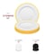 Smarty Had A Party 13 White with Gold Rim Round Disposable Plastic Charger Plates 60 Plates, 60PK 2710WHG-CASE - alternate 6