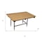 Homeroots 18" X 48" Brown Teak Rectangular Shower Bench 549370 - alternate 4