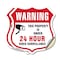 Signmission 24 Hour Surveillance Shield Sign Warning, 18 inch X 18 inch, Vinyl Decal, 2PK SHI-D-2PACK-18-347 - alternate 1