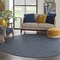 Homeroots 8' Navy Blue Round Power Loom Area Rug 522567 - alternate 3