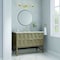 James Martin Vanities Emmeline 48 in. Single Vanity, Pebble Oak w/ 3 CM Victorian Silver Silestone Top D100-V48-PBO-FVSL - alternate 2