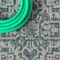 Jonathan Y Sinjuri Medallion Textured Weave Teal Blue/Gray 5 ft Round Indoor/Outdoor Area Rug SMB101C-5R - alternate 4
