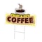 Signmission Fresh Hot Coffee Yard Sign & Stake outdoor plastic coroplast window, C-DC-1824-Fresh Hot Coffee C-DC-1824-Fresh Hot Coffee - alternate 1