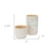 Homeroots White Set of Three Dolomite 2.77056 ounce Round Pot Planter, 3PK 517984 - alternate 5