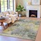 Homeroots 3' X 5' Pewter Charcoal And Gold Abstract Washable Indoor Outdoor Area Rug 630879 - alternate 2