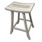 Homeroots 30" X 15" Light Gray Teak Square Shower Bench 376788 - alternate 4
