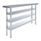 Amgood 14in D x 60in L Stainless Steel Table, Three Undershelves AMG WT-1460-3SH-Z - alternate 1