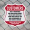 Signmission Restricted Area Shield Sign Customers Du, 6 Inch X 6 Inch, Plastic Sign SHI-P-6-458 - alternate 2