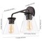 Jonathan Y Kondo 17" 2-Light Modern Farmhouse Iron LED Vanity, Oil Rubbed Bronze/Clear JYL9907A - alternate 4