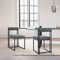 Armen Living Anastasia Dining Chair with Matte Black Iron and Anchor Gray Fabric - Set of 2 LCANSIBLKAGRY - alternate 4