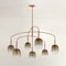 Troy Lighting Harvey 59in wide 7 Light Chandelier in Patina Brass F2559-PBR - alternate 3