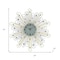 Homeroots 27" Gold Silver And Metal And Faux Crystals Silent Analog Sunburst Wall Clock 626372 - alternate 2