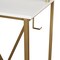 Homeroots 47" Gold Wood and Stainless Steel Computer Desk 723731 - alternate 2