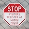 Signmission Stop Visitors Register at Guard Hou, 10 Inch X 10 Inch, Aluminum Metal Signs OC-A-10-298 - alternate 2