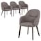 Leisuremod Elias Collection Modern Dining Chair in Dark Grey, 4PK EDC21DGR-4 - alternate 1