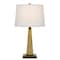 Homeroots 28" Brown Table Lamp With Off White Empire Shade 524707 - alternate 1