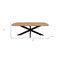 Homeroots 82" Natural And Black Solid Wood And Iron Pedestal Base Dining Table 563914 - alternate 5