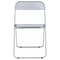 Leisuremod Lawrence Acrylic Folding Chair with Metal Frame, Clear, 4PK LF19CL4 - alternate 3