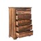 Homeroots 36" Dark Brown Solid Wood Five Drawer Chest 521232 - alternate 3