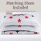 Lavish Home 2-Piece Twin Quilt Set Twin Bedspread and Pillow Sham with Patriotic Star Pattern, Stars/Stripes 66-002-PRT-ST - alternate 2
