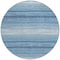 Homeroots 8' Blue And Ivory Round Abstract Washable Indoor Outdoor Area Rug 599942 - alternate 5