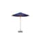 Bambrella 8.5' Round Bamboo Market Umbrealla w/1.5" Pole Diameter-Blue Canopy 2.5m R-L38-BL - alternate 1