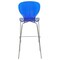Leisuremod Oyster Acrylic Barstool with Steel Frame in Chrome Finish, Transparent Blue OC31TBU - alternate 3