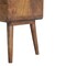 Homeroots 20" Chestnut Solid Wood Two Drawer Nightstand 651588 - alternate 3