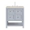 James Martin Vanities Breckenridge 30" Single Vanity, Serenity Blue, w/ 3 CM Siberian Silestone Top 330-V30-SRB-3SFR - alternate 1