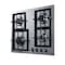 Summit 24in Wide 4-Burner Propane Gas Cooktop In Stainless Steel _x000D_ GCJ4SSLP - alternate 3
