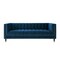Homeroots 85" Navy Blue Velvet Wood Sofa 543933 - alternate 2