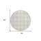 Homeroots 8' Ivory And Beige Round Plaid Washable Indoor Outdoor Area Rug 595405 - alternate 6