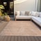 Homeroots 10' X 14' Peach Blue And Ivory Abstract Washable Indoor Outdoor Area Rug 597039 - alternate 4
