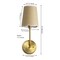 Jonathan Y Lila 6" 1-Light Traditional Coastal Scalloped Fabric Shade/Metal LED Vanity Light, Brass Gold/Brown JYL1607A - alternate 2