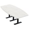 Skutchi Designs 8ft Boat Conference Table With Power | Harmony Series | 8 Person Meeting Room Table HAR-BOT-48X96-T.BK-WA7976-NA - alternate 1