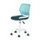 Homeroots Aqua Teal Blue and White Adjustable Height Swivel Rolling Office Chair 568070 - alternate 3
