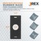 Jrex Safety 30 lb Rectangle Rubber Base for Channelizer Cones BASE-JR-R-30 - alternate 2